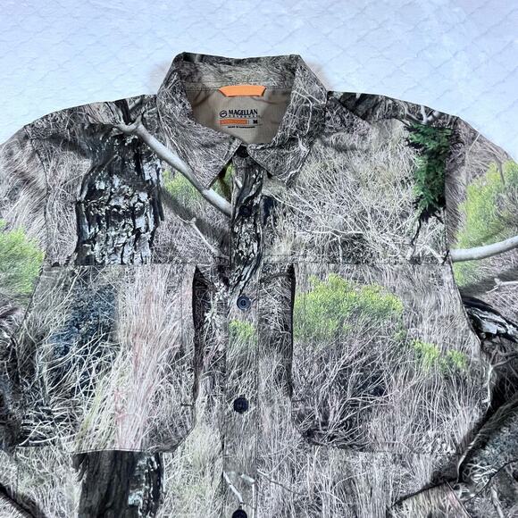 Magellan Outdoors Men's Lightweight Ripstop Button Down Long Sleeve Shirt Sz Md - Picture 2 of 6